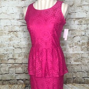 Pink lace dress